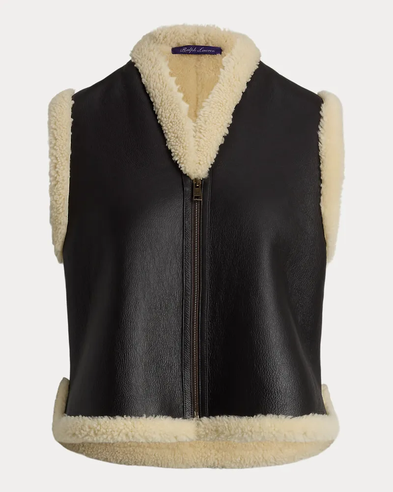 Ralph Lauren Weste Tamlin aus Lammfell Brown