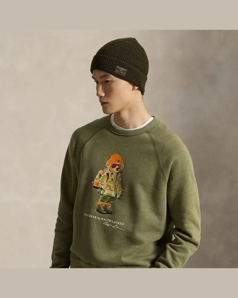 Ralph Lauren Fleece-Sweatshirt mit Polo Bear Green