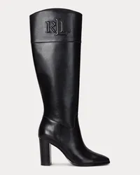 Ralph Lauren Hoher Lederstiefel Page II Black