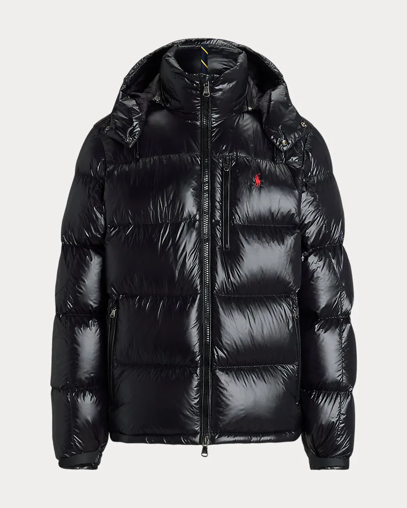 Ralph Lauren Die glänzende Daunenjacke Gorham Black