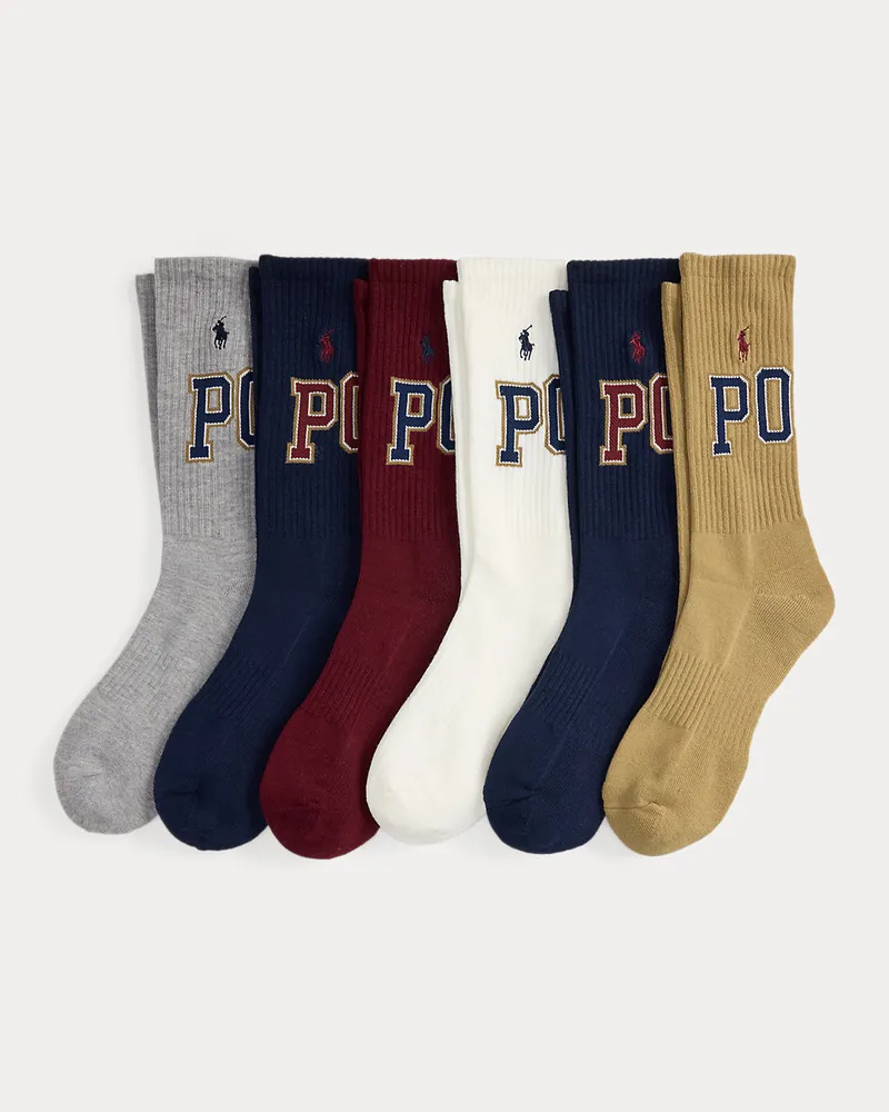 Ralph Lauren 6er-Pack Crew-Socken mit Logo Multi