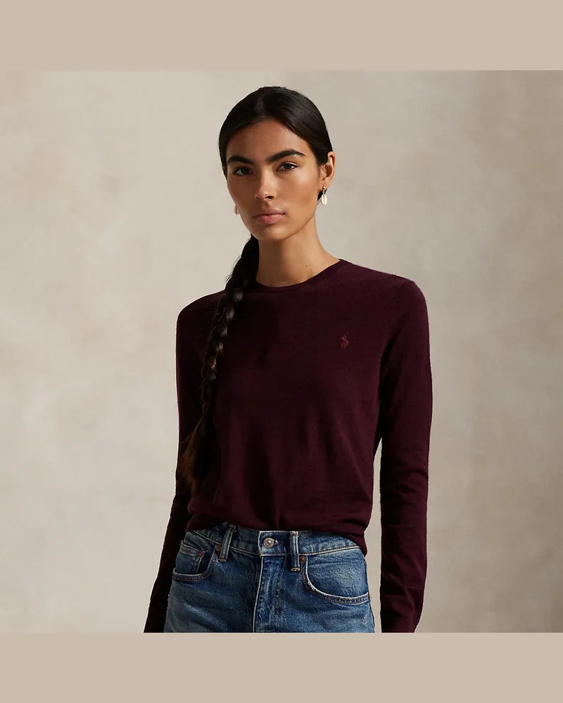 Ralph Lauren Wollpullover mit Rundhalsausschnitt Red