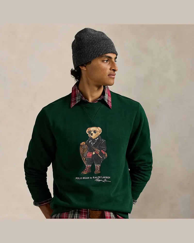 Ralph Lauren Fleece-Sweatshirt mit Polo Bear Green