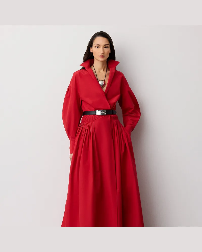 Ralph Lauren Popeline-Abendkleid Daley Red