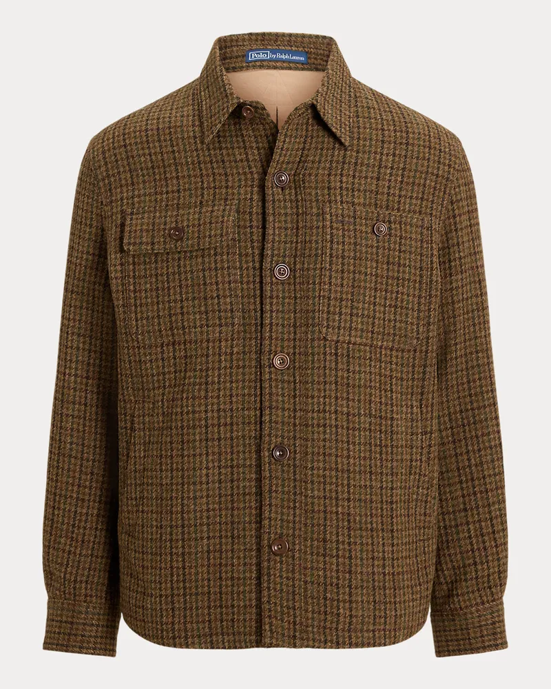 Ralph Lauren Karierte Hemdjacke aus Wolltwill Green