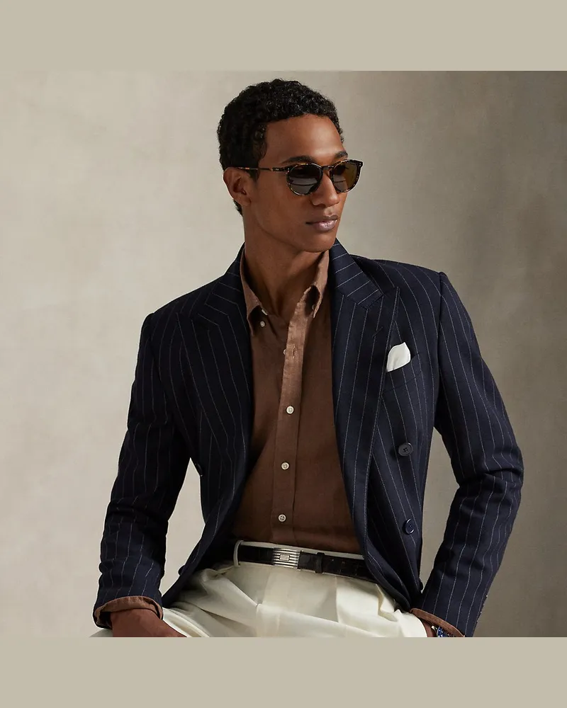 Ralph Lauren Slim-Fit Leinenhemd Brown