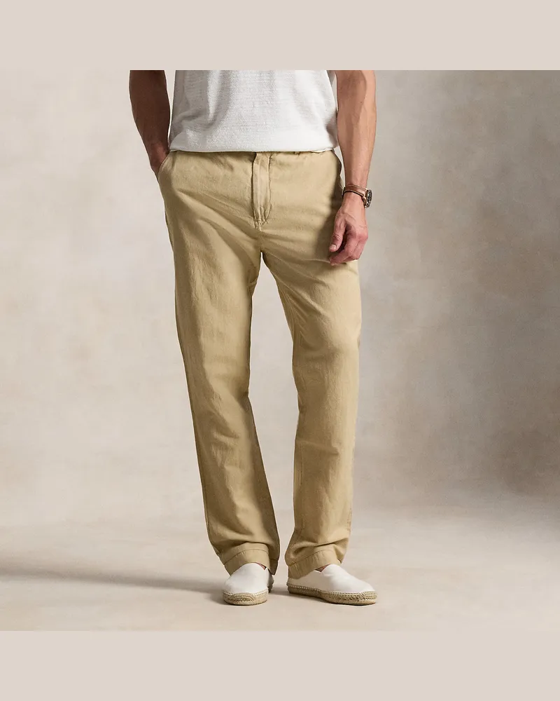 Ralph Lauren Große Größen - Classic-Fit Leinen-Baumwoll-Hose Bedford Tan