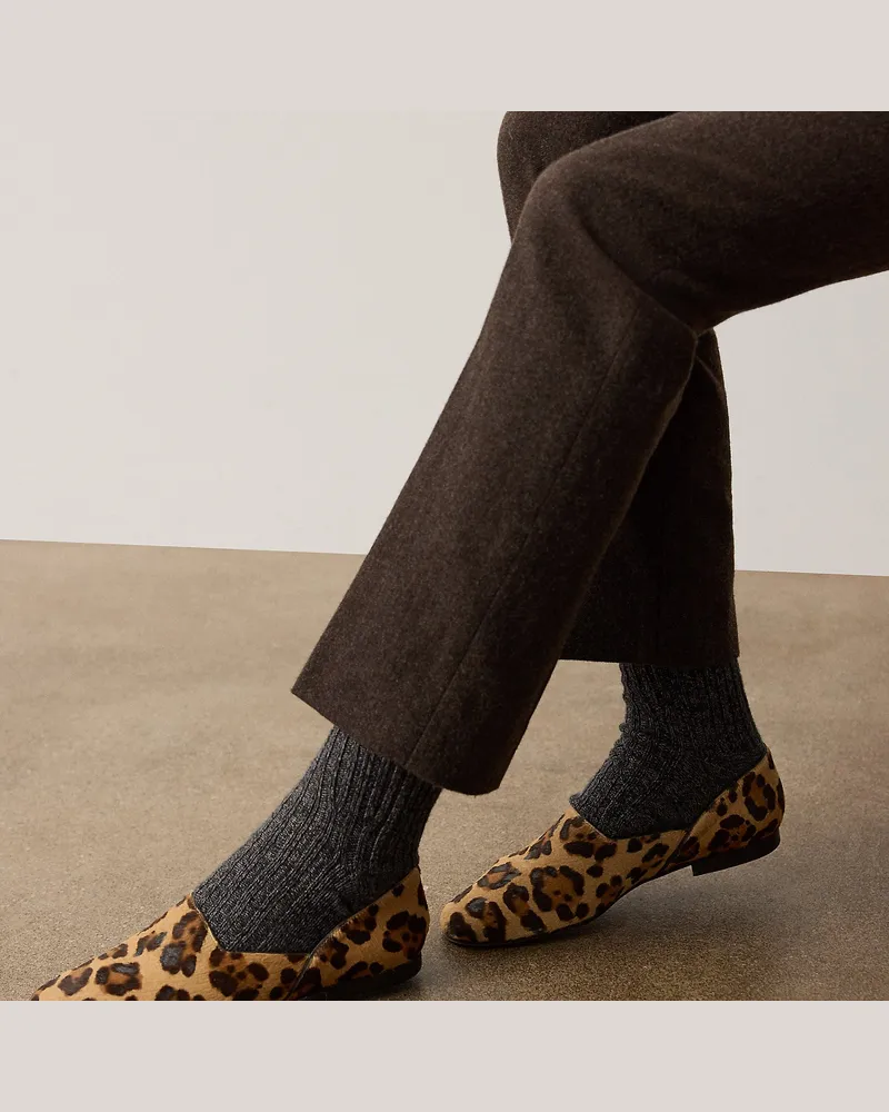 Ralph Lauren Slipper Bronwen mit Leopardenmuster Tan