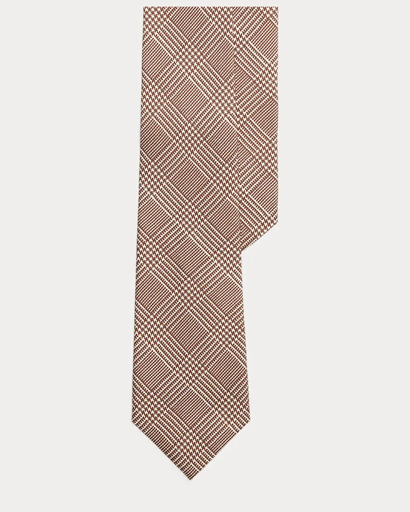 Ralph Lauren Krawatte mit Glencheck-Muster Brown