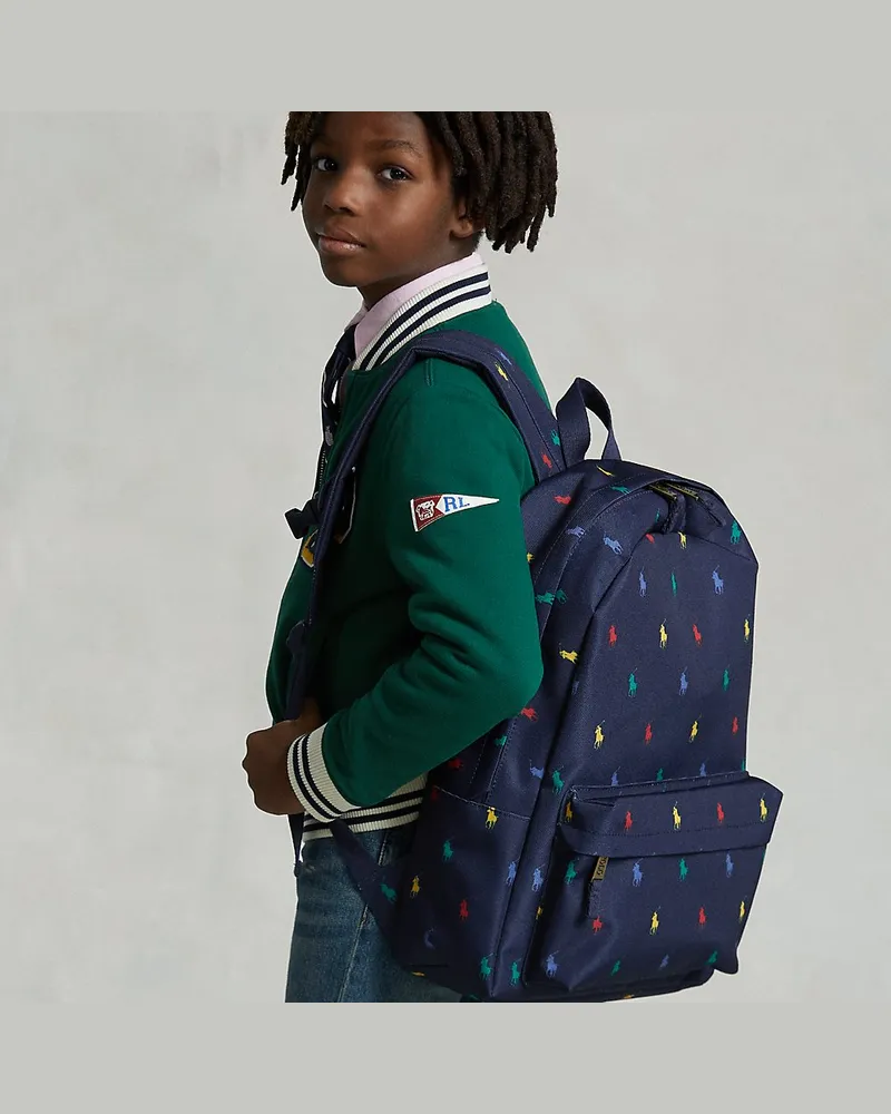 Ralph Lauren Rucksack mit Polo Pony Blue
