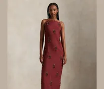 Leinenkleid mit Perlenbesatz