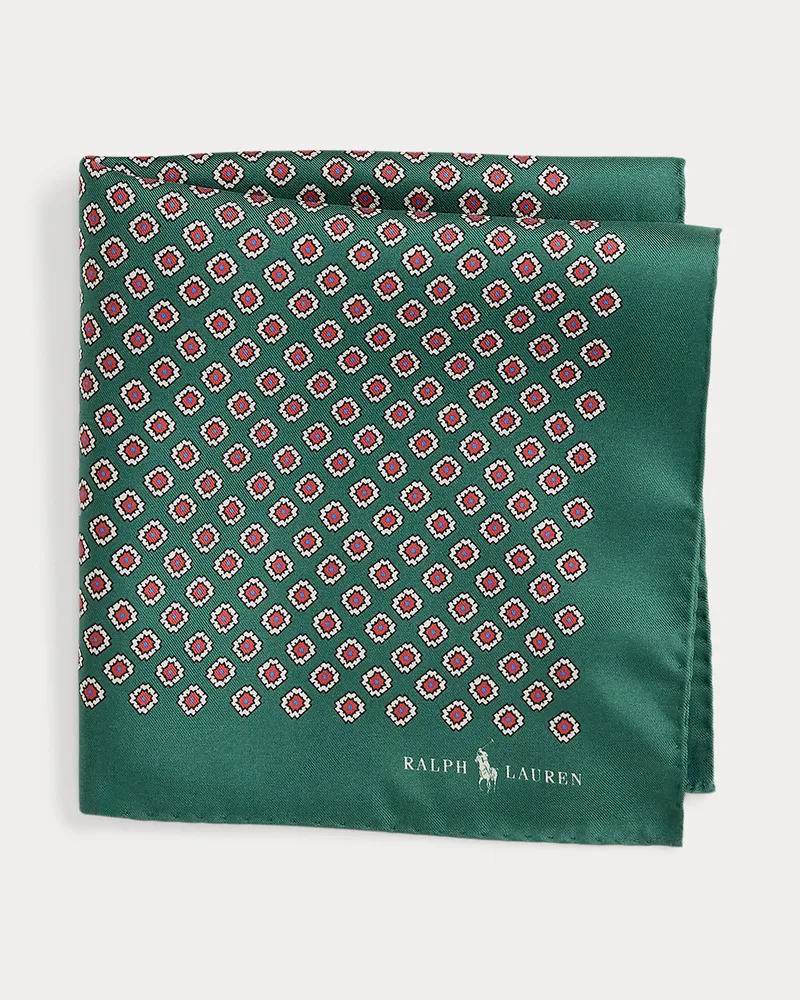 Ralph Lauren Einstecktuch aus Seidentwill Green