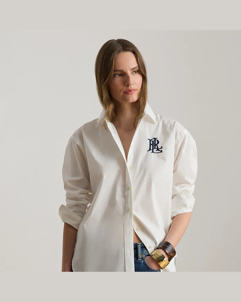Ralph Lauren Kurzgrößen - Relaxed-Fit Hemd aus Baumwollstretch White