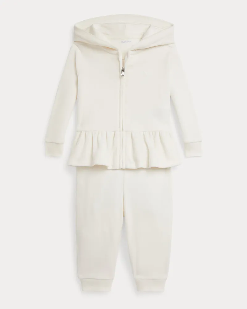 Ralph Lauren Kapuzenjacke und Jogginghose im Set White