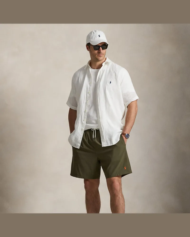 Ralph Lauren Große Größen - Classic-Fit Stretch-Badeshorts Traveler Green