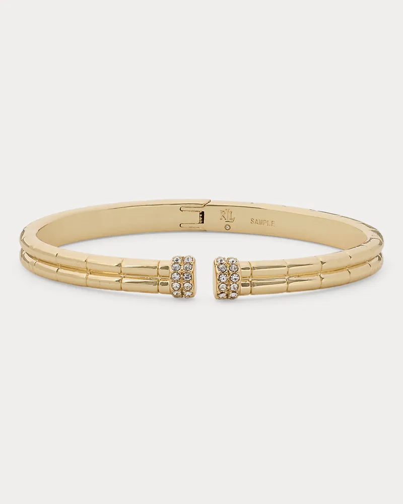 Ralph Lauren Strukturierte, vergoldete Pavé-Armspange Gold