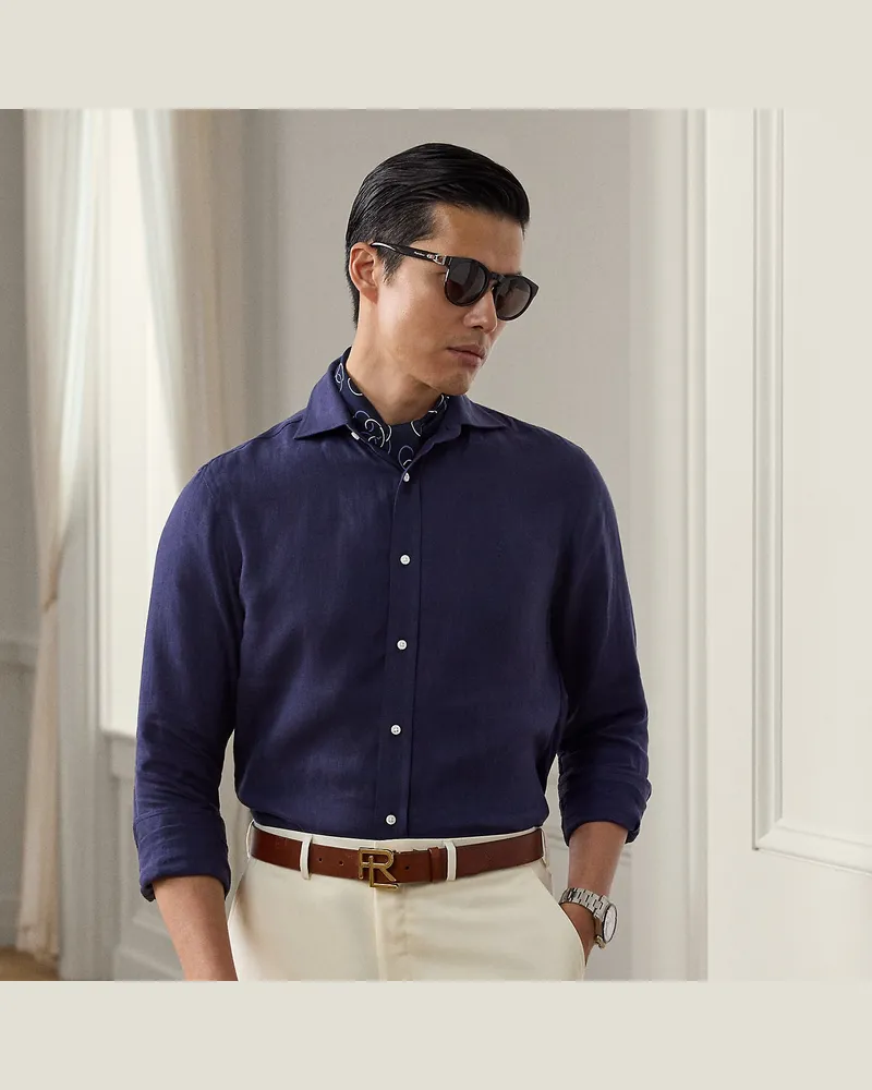 Ralph Lauren Leinenhemd Blue