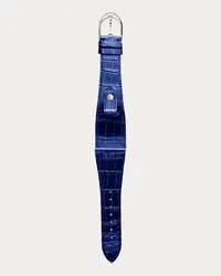 Ralph Lauren Large-Stirrup-Armband, Alligatorleder Blue