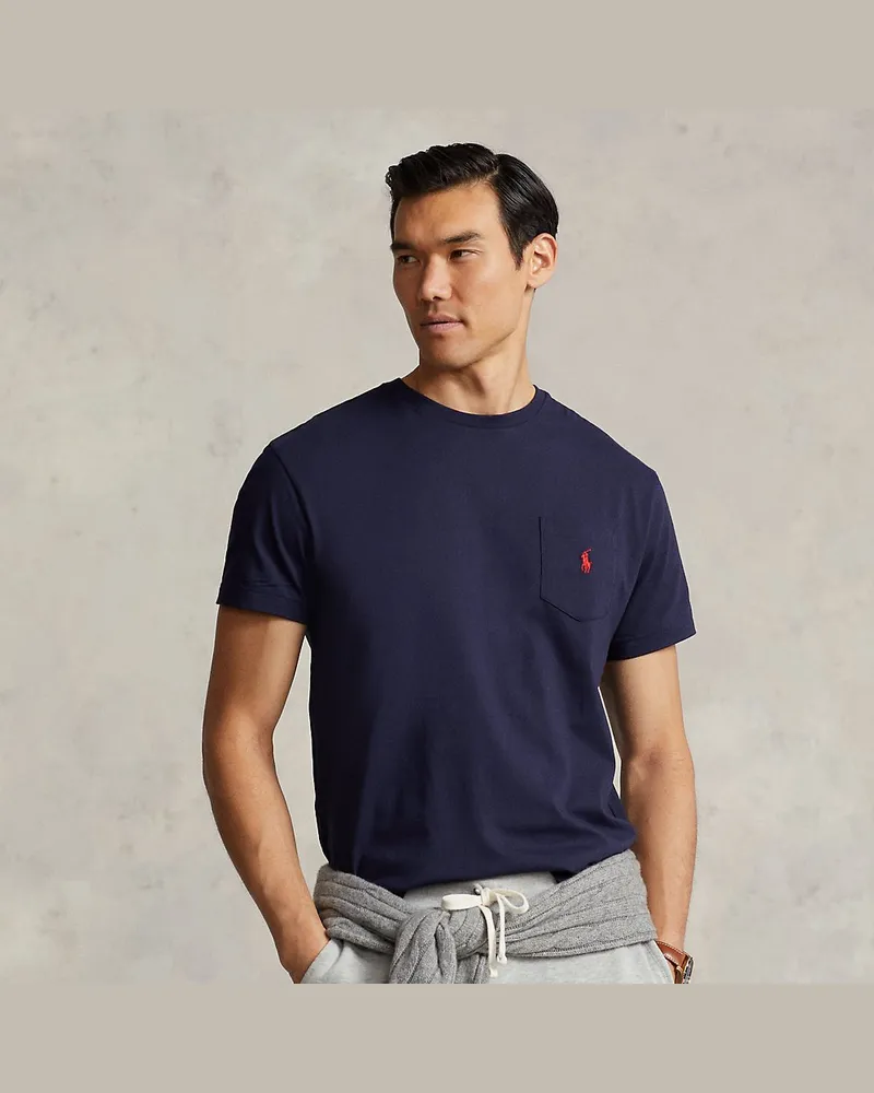 Ralph Lauren Classic-Fit Jersey-T-Shirt mit Tasche Blue