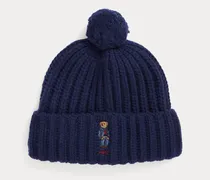 Gerippte Bommelmütze mit Polo Bear