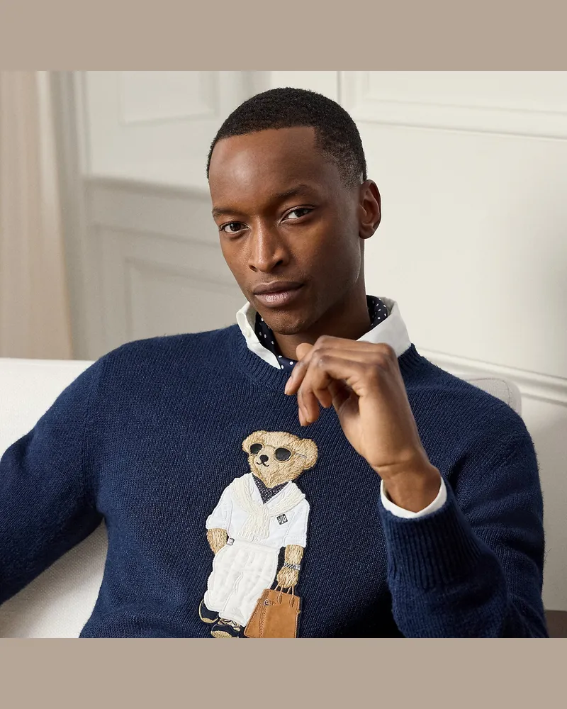 Ralph Lauren Pullover mit Polo Bear Blue