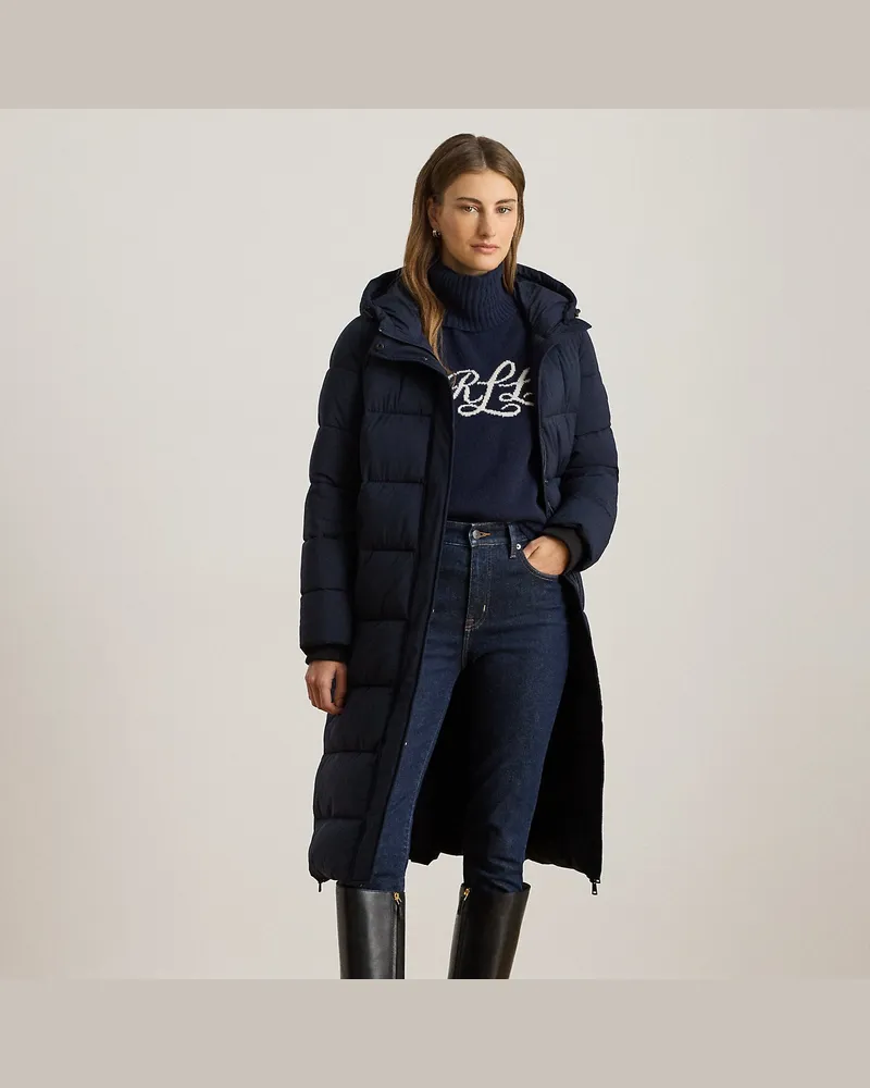 Ralph Lauren Kapuzenmantel mit Doppelsteppung Blue