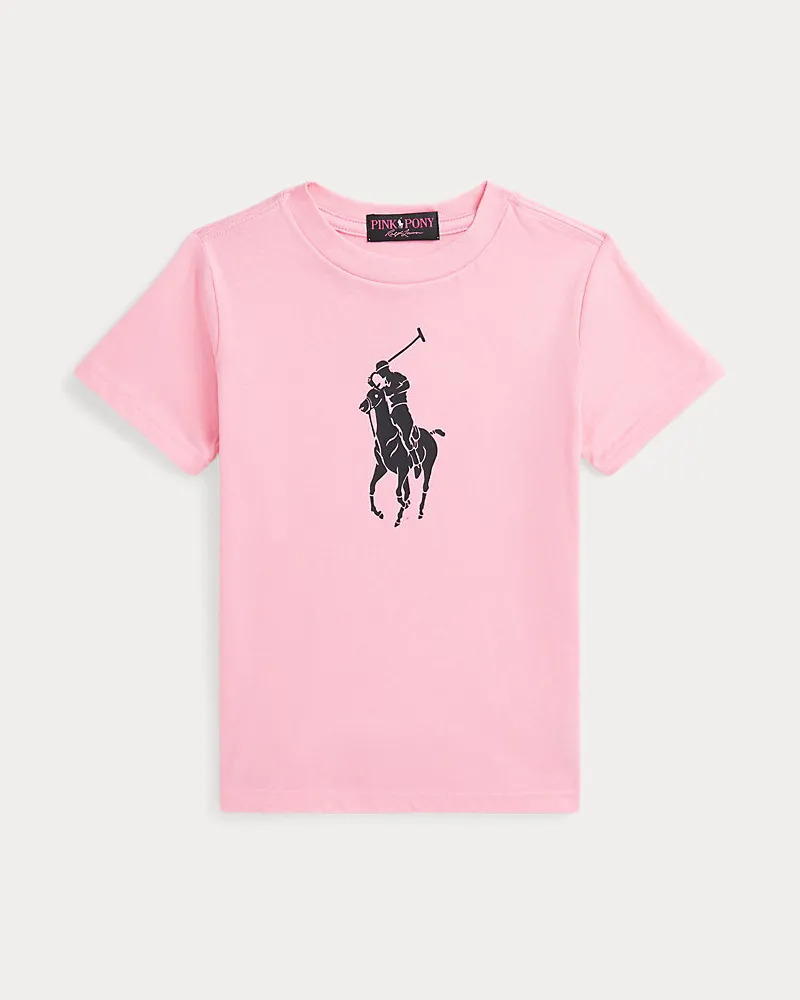 Ralph Lauren Baumwolljersey-T-Shirt mit Pink Pony Pink