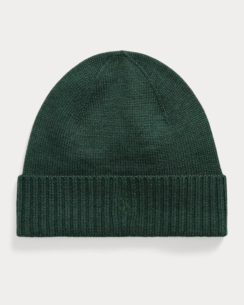 Ralph Lauren Wollmütze mit charakteristischem Pony Green