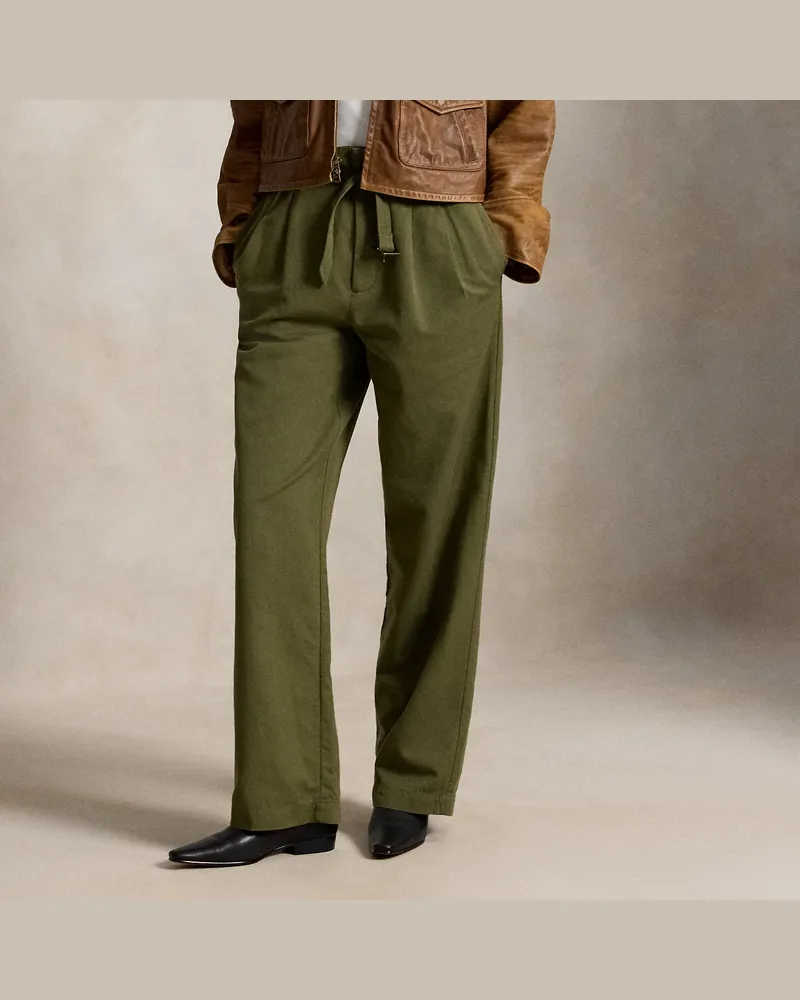 Ralph Lauren Hose mit Bund- und Bügelfalten Green