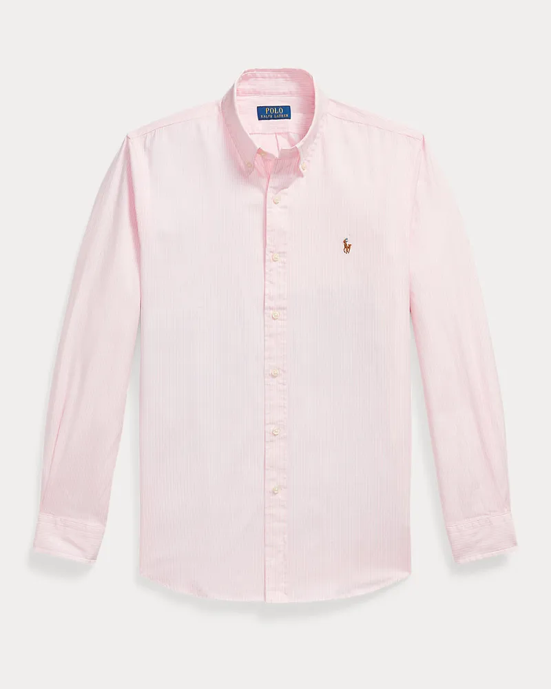 Ralph Lauren Custom-Fit Oxfordhemd mit Streifen Pink