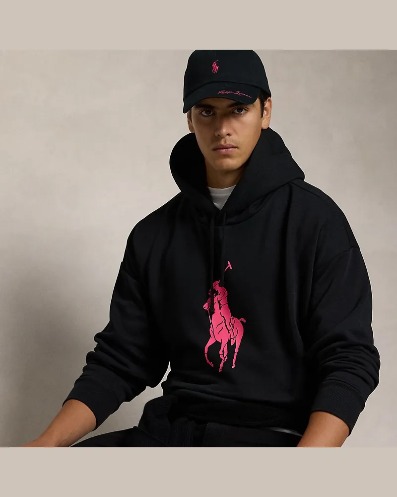 Ralph Lauren Relaxed-Fit Kapuzenpullover Pink Pony Black