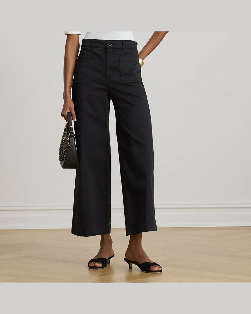 Ralph Lauren Chinohose in 3/4-Länge mit weitem Bein Black