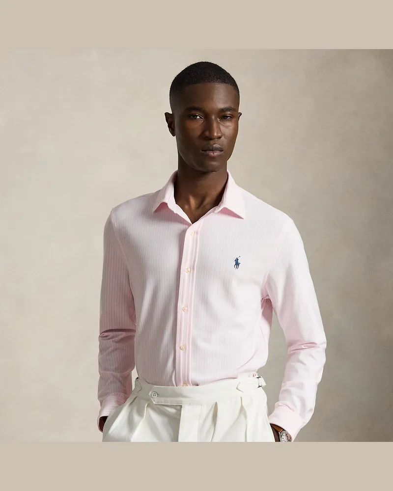 Ralph Lauren Gestreiftes Stretch-Oxfordhemd White