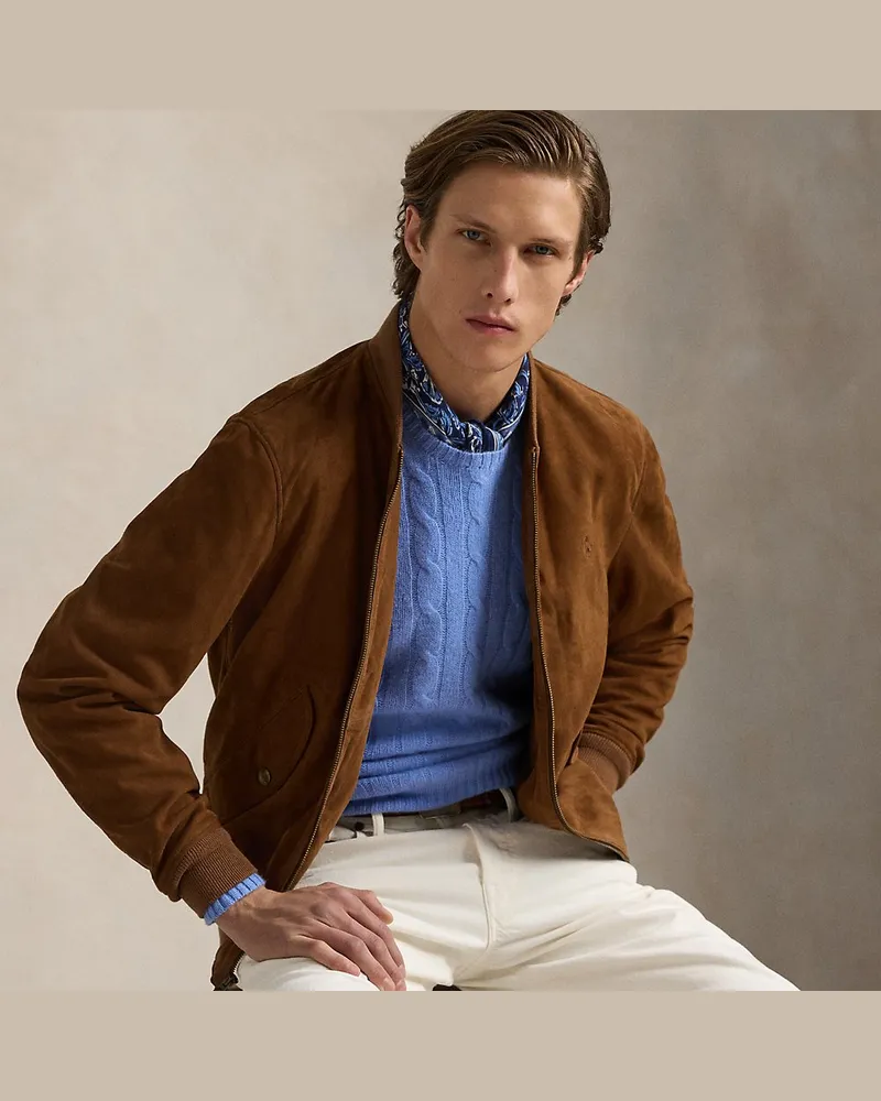 Ralph Lauren Bomberjacke aus Wildleder Brown