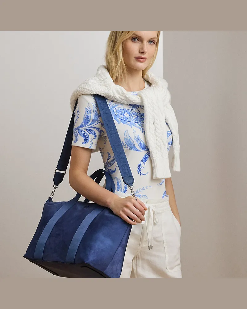 Ralph Lauren Extragroße Tragetasche Stevie aus Nylon Blue