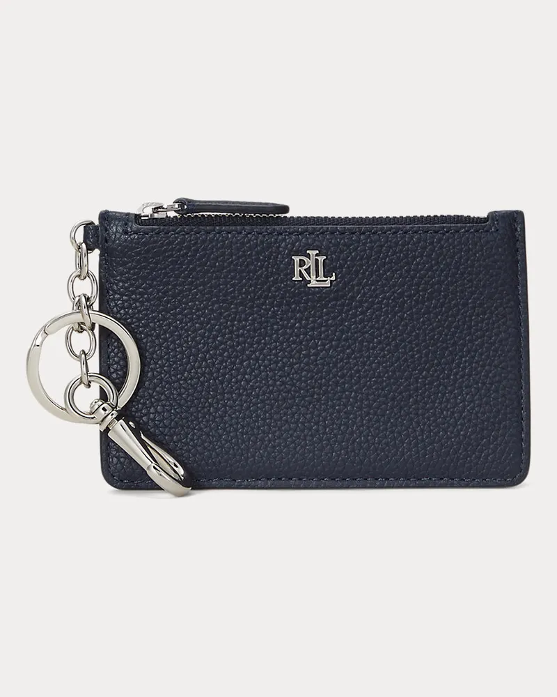 Ralph Lauren Kartenetui aus Narbenleder Blue