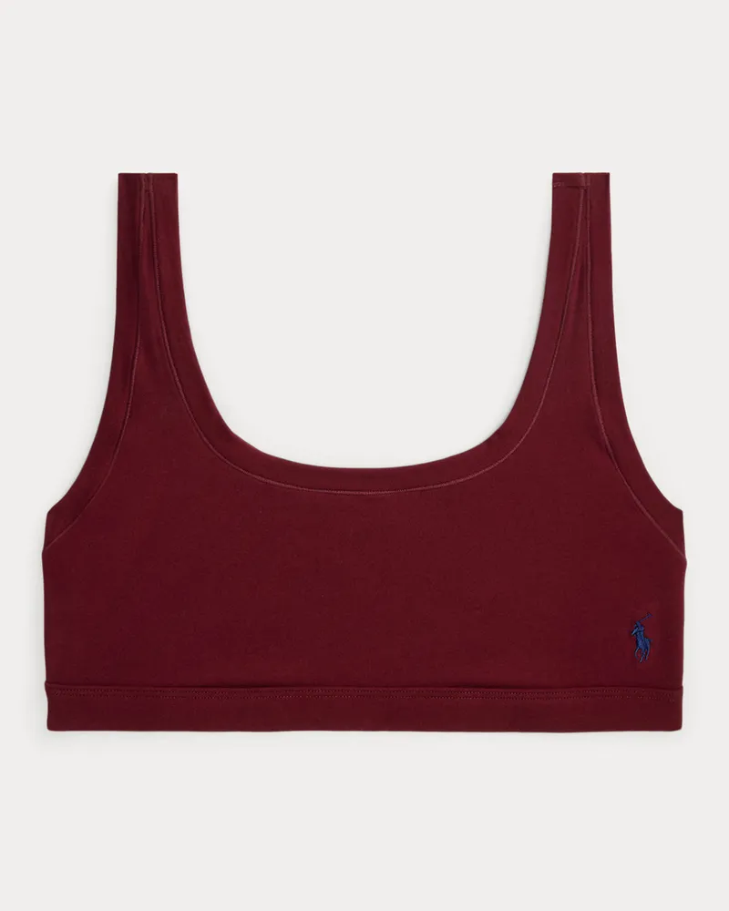 Ralph Lauren Baumwoll-Bustier mit rundem Ausschnitt Red