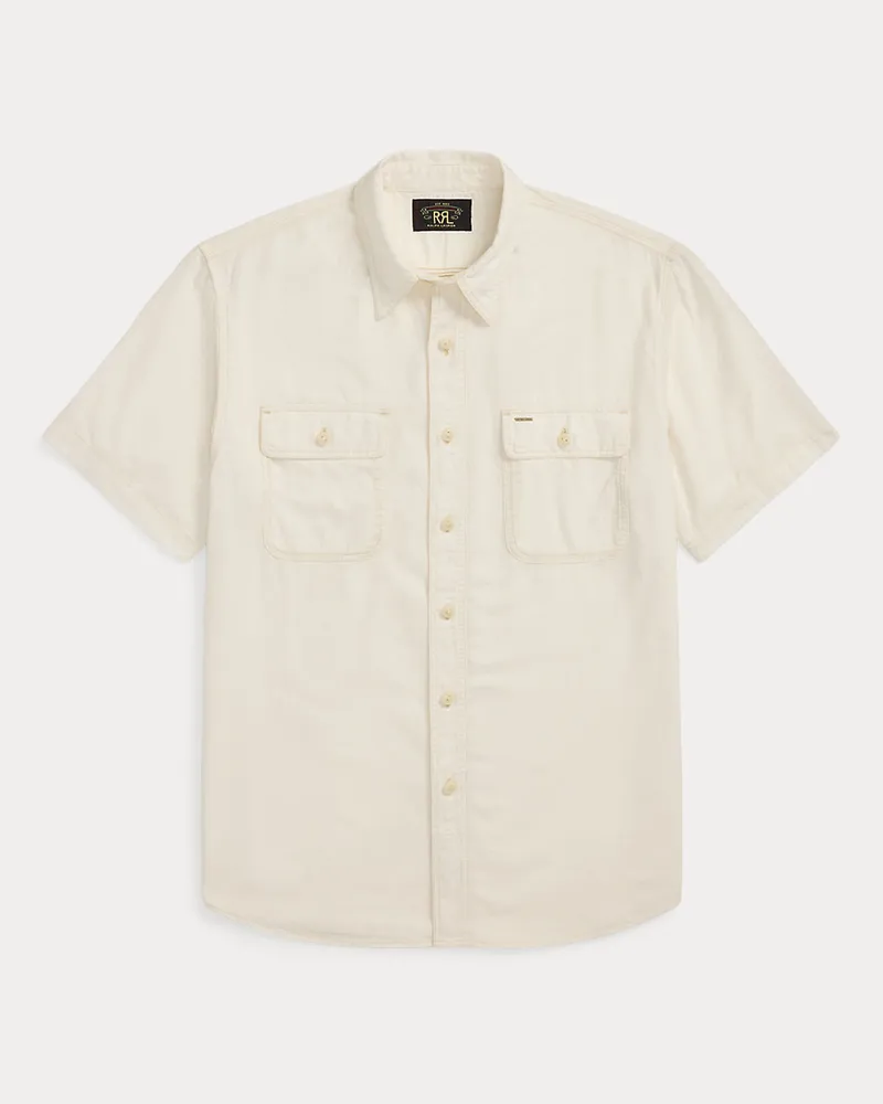 Ralph Lauren Arbeitshemd aus Baumwolle und Leinen Natural