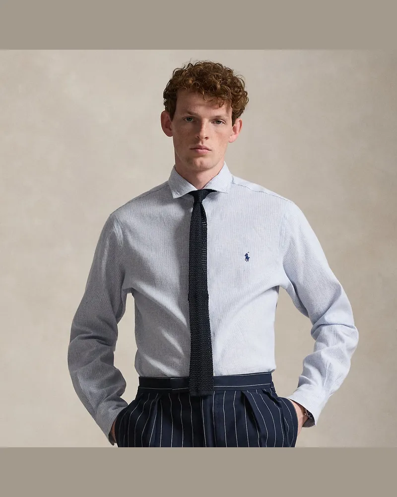 Ralph Lauren Custom-Fit Hemd mit Streifen Blue