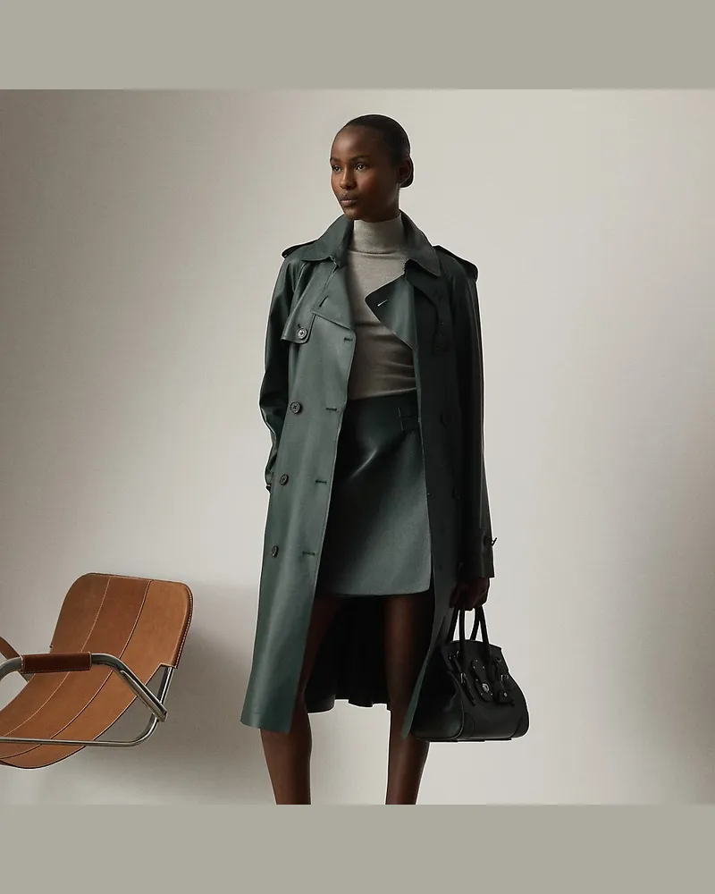 Ralph Lauren Trenchcoat Niles aus Lammleder Green