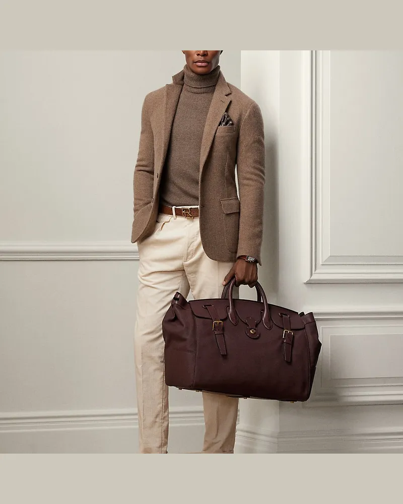 Ralph Lauren Reisetasche Cooper aus Kalbsnarbenleder Brown