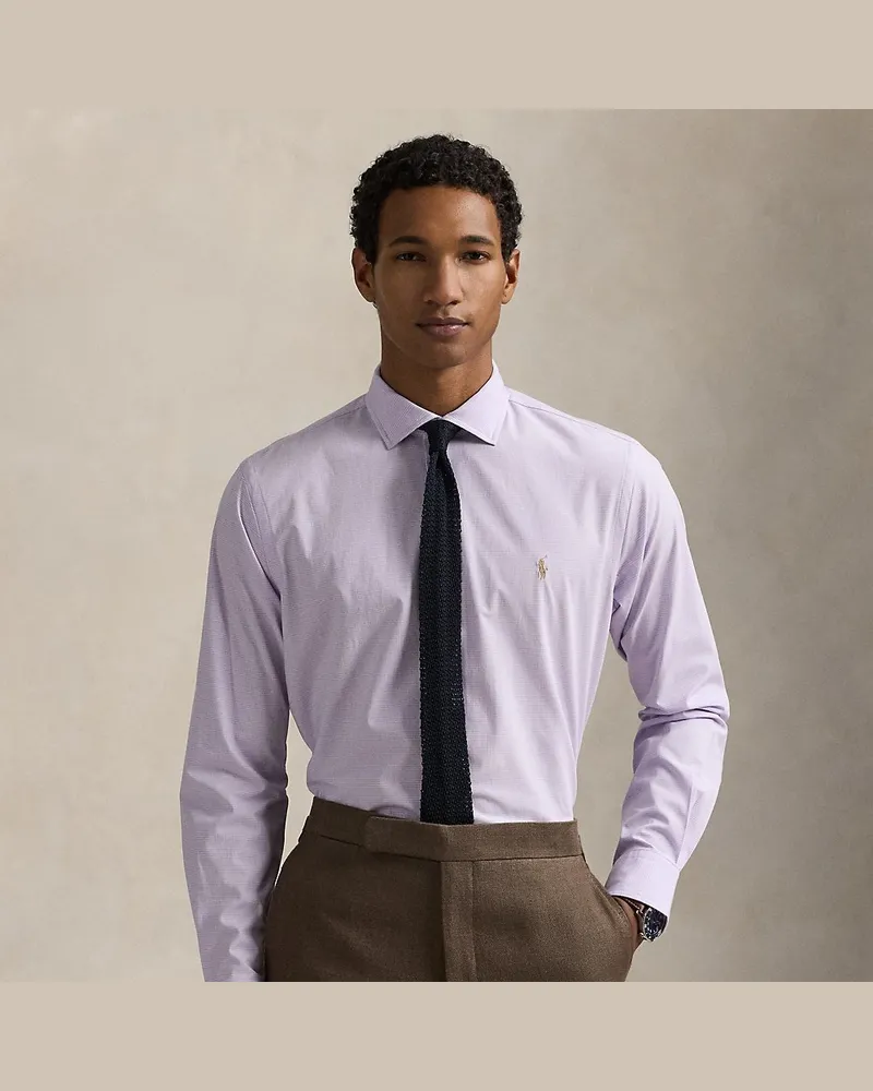 Ralph Lauren Custom-Fit Karohemd aus Popeline Purple