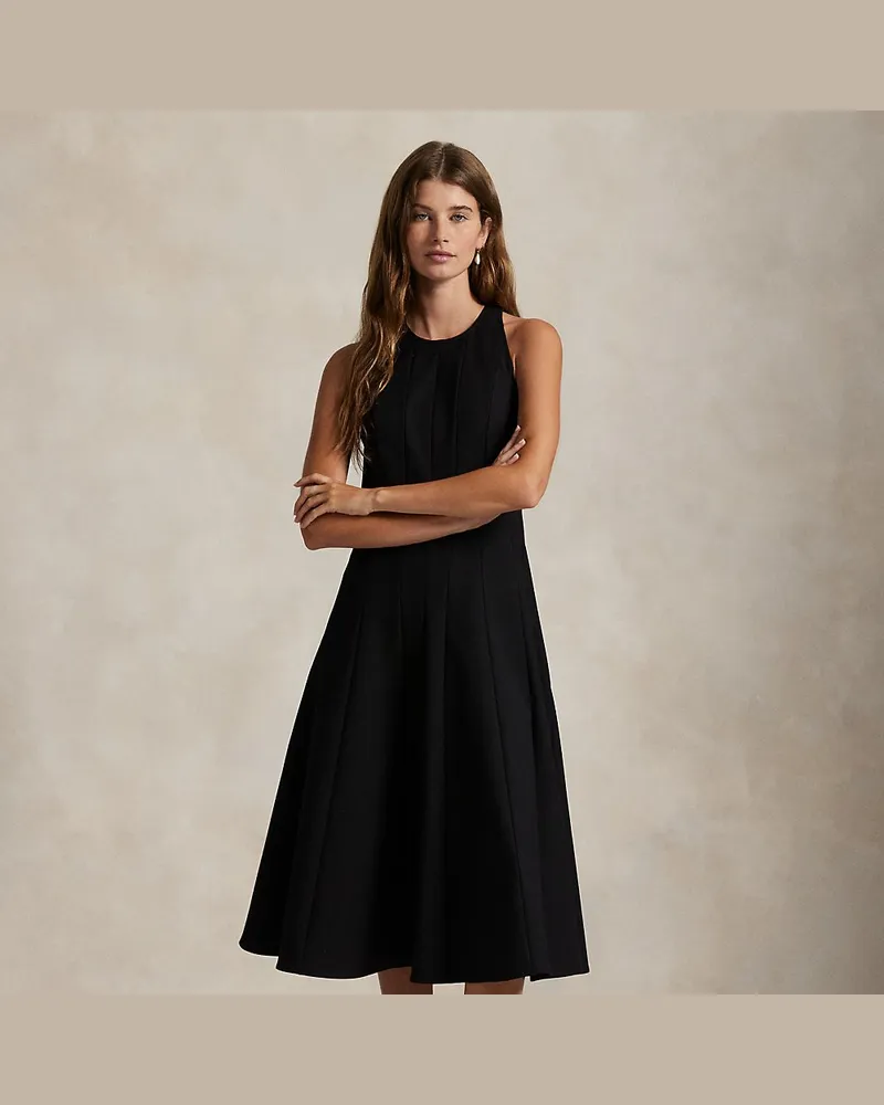 Ralph Lauren Ärmelloses Kleid aus Gabardine Black