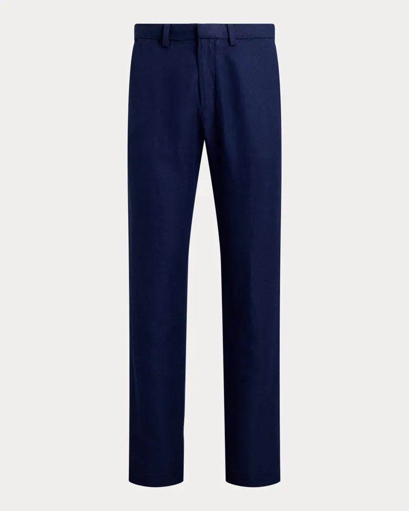Ralph Lauren Classic-Fit Hose Manhasset mit Leinen Blue
