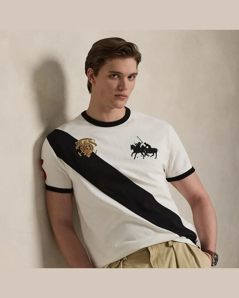 Ralph Lauren Classic-Fit Jersey-T-Shirt mit Grafik Cream