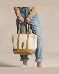 Ralph Lauren Mittelgroße Segeltuchtasche mit Bear Multi