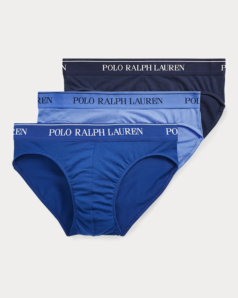 Ralph Lauren Dreierpack Slips Blue