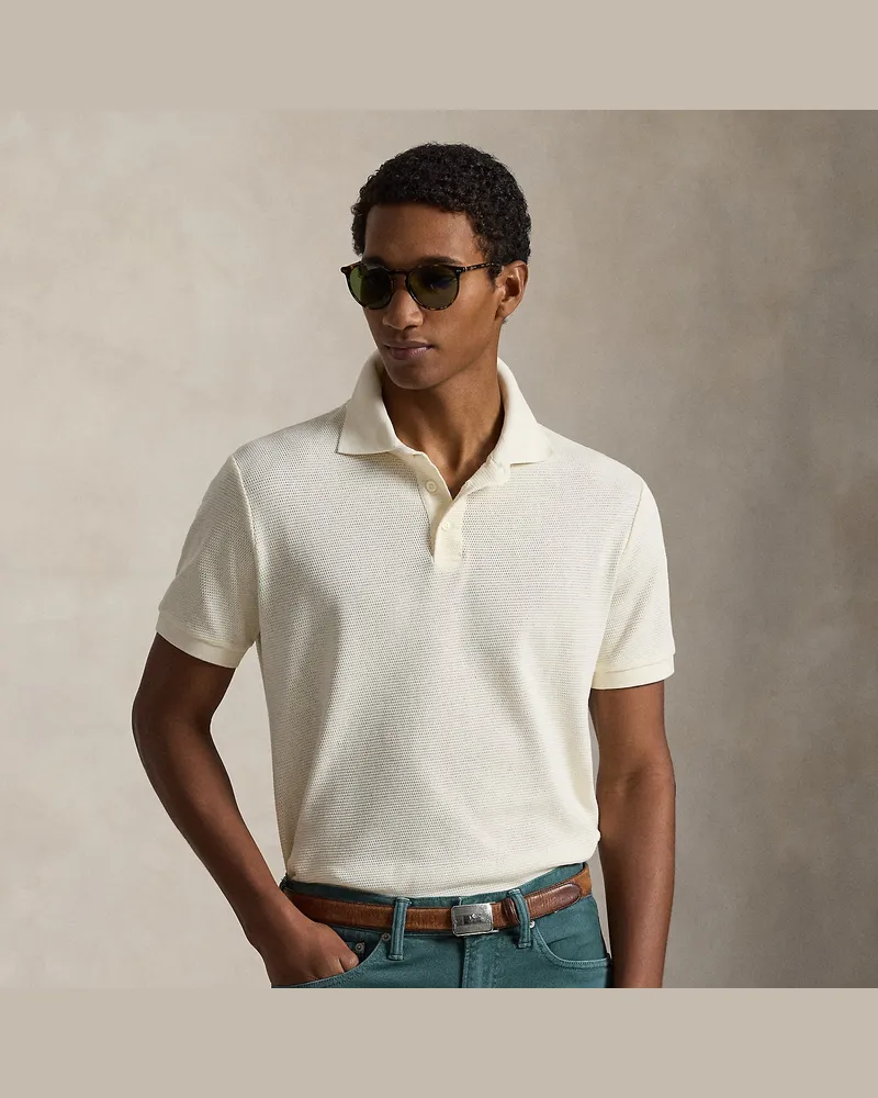 Ralph Lauren Standard-Fit Poloshirt mit Struktur Cream