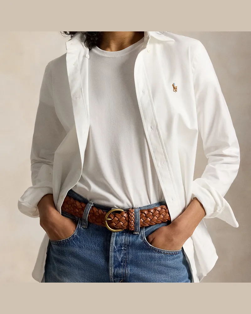 Ralph Lauren Geflochtener Gürtel aus Kalbsleder Brown