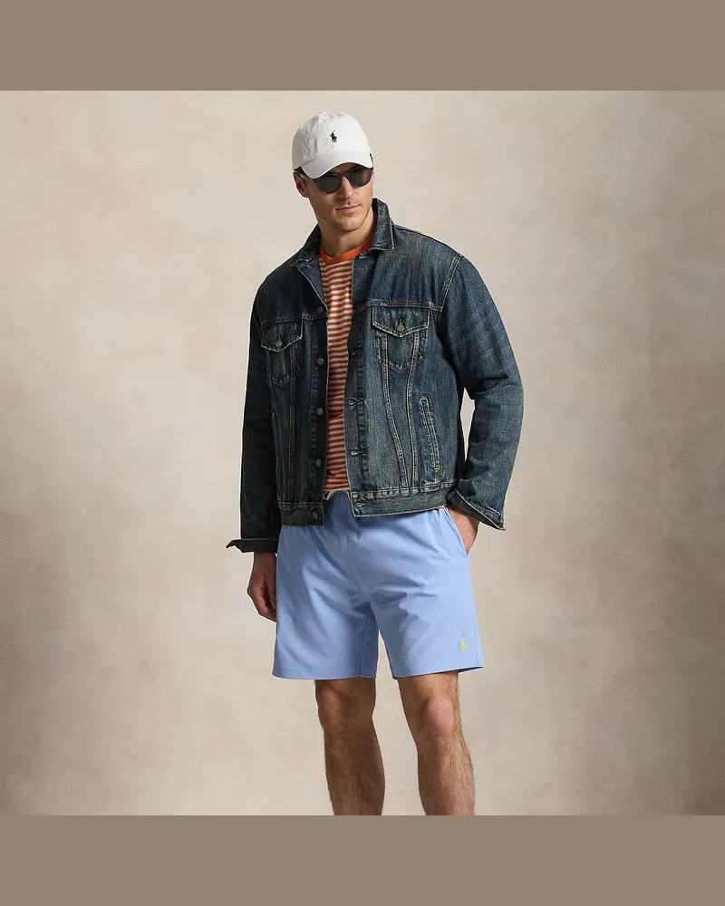 Ralph Lauren Große Größen - Classic-Fit Stretch-Badeshorts Traveler Blue